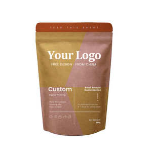 Có thể phân hủy tùy chỉnh Cà phê bột trà thực phẩm in kỹ thuật số túi giấy bao bì đứng lên hàng rào túi giấy có khóa kéo - Product Image 5