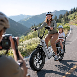 Famille 48v 750w frein à disque vélo électrique  enfants avant près de la boîte famille longue queue électrique <span class=keywords><strong>Cargo</strong></span> Ebike - Product Image 4