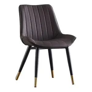 Leather Dining Chair Wholesale Retro Accent Living Room Coffee Hotel Tub Pu Leather Dining Chair