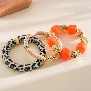 Bracelet enroulé de perles d'eau douce or rose, irrégulier, carré et semi-rond, style rétro, luxe, unisexe, cadeau - Product Image 4