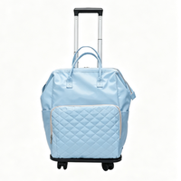 Sac de voyage matelassé grande capacité à roulettes, en polyester Oxford imperméable, sac à main trolley unisexe 15 pouces, idéal pour les voyages, OEM