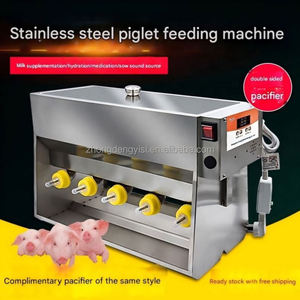 Machine d'allaitement automatique pour porcelets en acier inoxydable à 14 tétines, double face, avec son et fonction d'alimentation automatique - Product Image 3