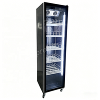 Réfrigérateur commercial à porte simple, refroidissement par air, pour boissons, vitrine verticale en verre trempé pour bière, contrôle numérique de la température