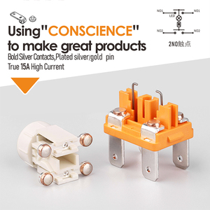 LANBOO kcd1 LED 플라스틱 금속 누름단추식 전쟁 2NO 4 핀 사각 스위치 15A 녹색 빨강 황색, 파란 백색 LED - Product Image 5