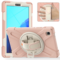 Étui de protection intégral pour tablette Pink Protect Kickstand 360 pour Samsung Tab A7 Lite 8,7 pouces T220