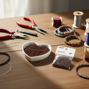 Ilan Abalorios 3mm Colore Caffè 50g Per Creazione Gioielli - Product Image 3