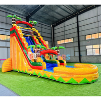 Toboggans aquatiques gonflables de qualité commerciale de 18 pieds, 20 pieds et 22 pieds, toboggans gonflables pour enfants