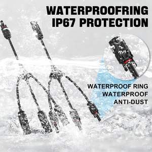 Connecteur de branche solaire IP67 étanche 3 à 1 FFFM+<span class=keywords><strong>MMMF</strong></span>, connecteur de câble de panneau solaire ignifuge en PPO, connecteurs solaires photovoltaïques - Product Image 5