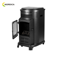 Chauffage intérieur à flamme rouge à haute efficacité 3.4 kw Chauffage au gaz portable avec système de ventilateur ECO du système de production d'énergie