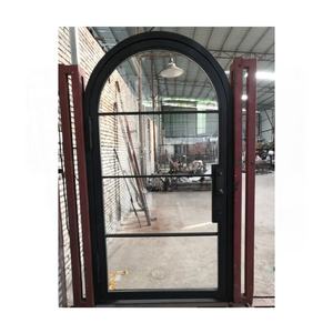 Fer français verre acier fer forgé extérieur coupe-vent fer et porte en verre salon Design graphique moderne verre aluminium - Product Image 5