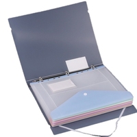 Pochette transparente en PP à 11 trous pour documents A4, porte-certificats avec mousqueton et boucle, écologique