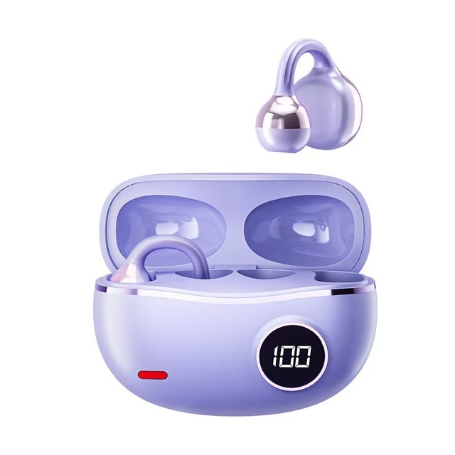 Hot Selling Fashion TWINS Truly Wireless Earbuds Open and No Leak Bass Sound Ear-clip with LED Battery Indicator