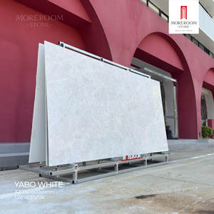 Losa de mármol de porcelana blanca de 1600x3200mm, <span class=keywords><strong>azulejos</strong></span> de piedra sinterizada personalizables <span class=keywords><strong>para</strong></span> pared y suelo de encimera de baño - Product Image 1
