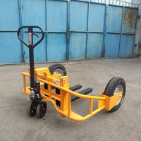Chariot élévateur manuel tout-terrain Xinsheng certifié ISO, 1T (2000 kg), avec moteur DC 12V/24V et batterie, pour levage de palettes - Nouveauté et Vente Flash