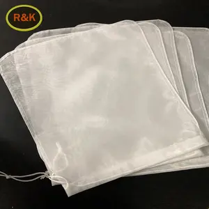 Saco de nylon para leite e nozes, saco de malha fina reutilizável extra para chá, café, frutas e vinho, saco de filtro para filtro