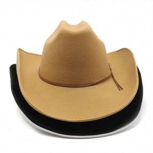 Cheap <b>Fedora</b> Hats Wholesale Wool Felt Polyester Cotton Mexican Cowboy Hat Men - Product Image 3