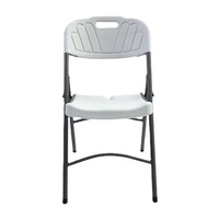 Chaise pliante en plastique de mariage de cadre extérieur en métal blanc à vendre