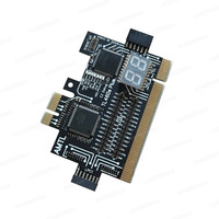 Carte d'analyse et de débogage universelle PC PCI PCI-E MINIPCI-E LPC TL460S PLUS pour carte mère PC portable (rouge noir blanc)