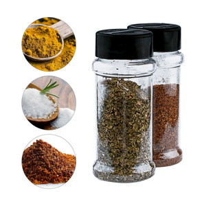 Frascos de Plástico para Especias con Tapa Negra de 100 ml, Tamaño Pequeño, en Caja - Product Image 3