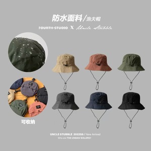 Fourth Studio Uncle Stubble <b>Waterproof</b> Bucket Hat Packable Unisex Outdoor Hiking Sun Protection Hat - Product Image 1