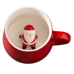 Taza de cerámica GZYSL blanca 3D lindo Animal de dibujos animados hecho a mano taza de café de cerámica 8OZ tazas de café regalo para mamá papá marido esposa <span class=keywords><strong>abuelo</strong></span> - Product Image 6