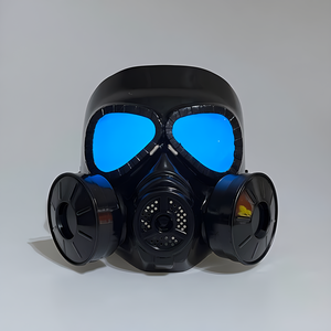 Topeng Mata LED Pesta Halloween Baru, Kostum Topeng <span class=keywords><strong>Gas</strong></span> Bioweapon untuk Role Play, Dekorasi Kostum, Topeng Steampunk Menyala - Product Image 6