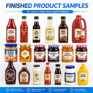 Automatic Thick Paste Mayonnaise Honey Jam Hummus Syrup <b>Tomato</b> Sauce Beverage Gel Glass Bottle Jar Line Machine High - Product Image 2