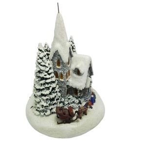 Fait main en résine neige maison décoration polyrésine maisons de <span class=keywords><strong>village</strong></span> de noël - Product Image 2