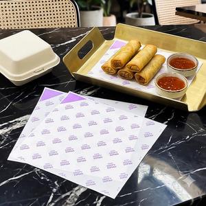 Custom Print Logo Eco-Friendly Greaseproof Food Grade Recyclable <b>Wrapping</b> <b>Paper</b> for Food Spring <b>Rolls</b> Burritos Packaging - Product Image 4