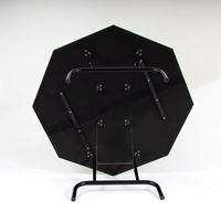 Table de poker Texas Hold'em pliable à 8 côtés, fournie par l'usine, avec rail rembourré, porte-gobelets, style américain classique, en bois, pour la maison