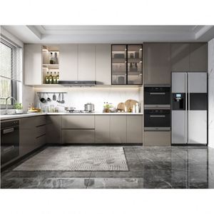 Armoires de cuisine modernes et élégantes, laquées, imperméables, abordables, style italien - Product Image 1