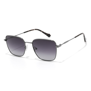 Gafas de Sol Unisex con Marco Metálico Rectangular, Lentes Grises Degradados, 100% Protección UV, Protección Solar para Adultos - Product Image 1