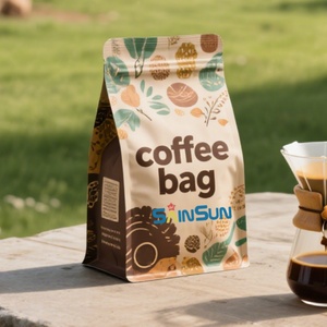 Bolsa de Plástico para Alimentos con Base y Cierre, Material Laminado, con Logotipo Personalizado, Bolsa para Café con Cierre, Impresión Digital - Product Image 2