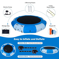 Trampoline aquatique gonflable multifonctionnel, plateforme flottante pour jeux aquatiques en groupe ou en famille