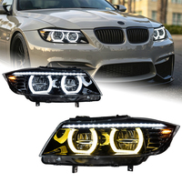 Pour BMW Série 3 E90 2009-2012, ensemble de phares LED style M5 avec anneaux lumineux bicolores