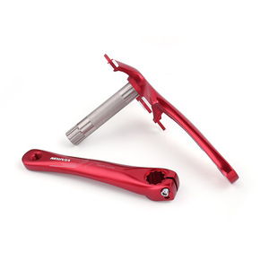 Biela Plegable Viaron de 170mm, de Aleación de Aluminio, Hueca e Integrada, Color Rojo - Product Image 1