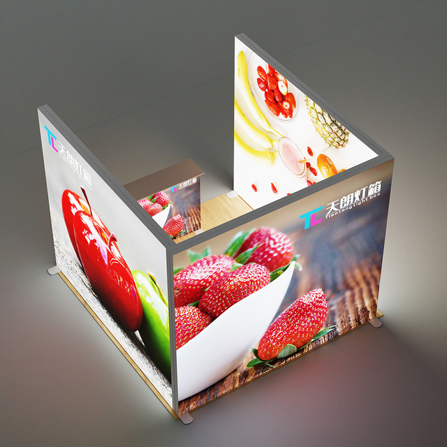 Durable Double Sided LED Advertising Board Advertising Lightboxes 2way Edge-lit Aluminum Modular Exhibition Display Wall
