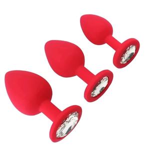 سدادة شرجية من السيليكون بأحجام كبيرة ومتوسطة وصغيرة مع ماسة للاستخدام الشرجي، ألعاب جنسية محمولة لممارسة العادة السرية للبالغين - Product Image 1
