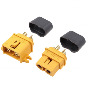 Amass XT60L-F/M Copper Power Entry Module <b>Locking</b> Lever Connector Set Wires 20A-40A Secure Plug for Vibration-Prone RC Models - Product Image 1