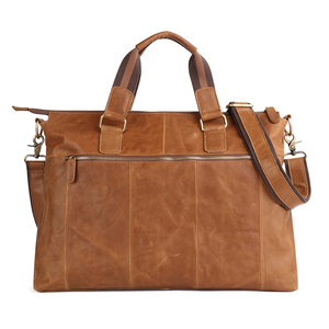 La mayoría de las bolsas de mensajero de cuero de vaca de capa de cabeza de moda para hombres, cuero resistente personalizado con logotipo, bolso de hombro impermeable para hombres - Product Image 2