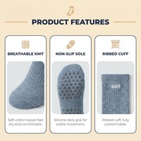 Chaussettes de yoga écologiques en coton pour femmes, respirantes, avec logo personnalisé, antidérapantes, pour le sport, les cours de Pilates