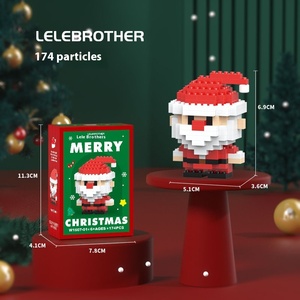 Lele Brothers 1507 Christmas Series Snowman Plástico ABS 1:1 Escala Assembleia Building Block Toy Decoração Modelo para Crianças - Product Image 5