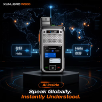 Radio 4G XUNLIBAO PoC, fabricant OEM ODM, logo personnalisé, traducteur IA, sans frais de plateforme, carte SIM à vie, GPS, talkie-walkie W500