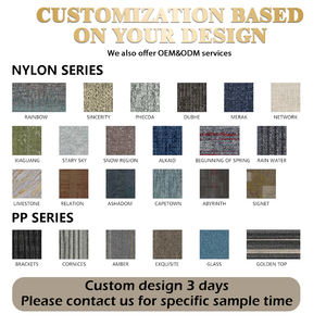 Losetas de Alfombra Rectangulares Grises de Fácil Instalación para Oficina, Losetas de Alfombra Comerciales de Lujo con Respaldo de Polipropileno PE en Venta - Product Image 5