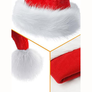 قبعة سانتا كلوز من كايترك لعيد الميلاد 2024، قبعة عيد الميلاد للبالغين، ناعمة الملمس ومريحة، مصنوعة من المخمل السميك - Product Image 2