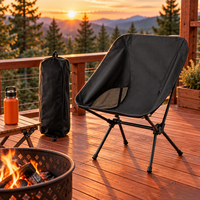 Chaise lune légère et portable à dossier haut, chaise de camping pliable respirante pour l'extérieur avec dossier pour la pêche, la plage et les pique-niques