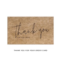 Carte de remerciement personnalisée en papier kraft pour e-commerce, prix de gros, pour entreprises