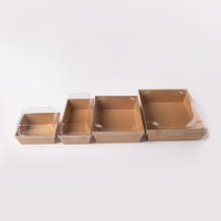 Boîte à sushi jetable en papier kraft, plateau alimentaire, conteneur de restauration pour événements et buffets