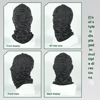 Nouveau style cagoule d'Halloween sans tête, design transparent ajouré, masque intégral amusant pour déguisement, jeu de rôle, pêche et sports