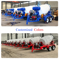 Trailer Mixer Semen 2 As Roda, Truk Pengaduk Beton Hidrolik, Drum Mixer Semen Beton Portabel untuk Dijual